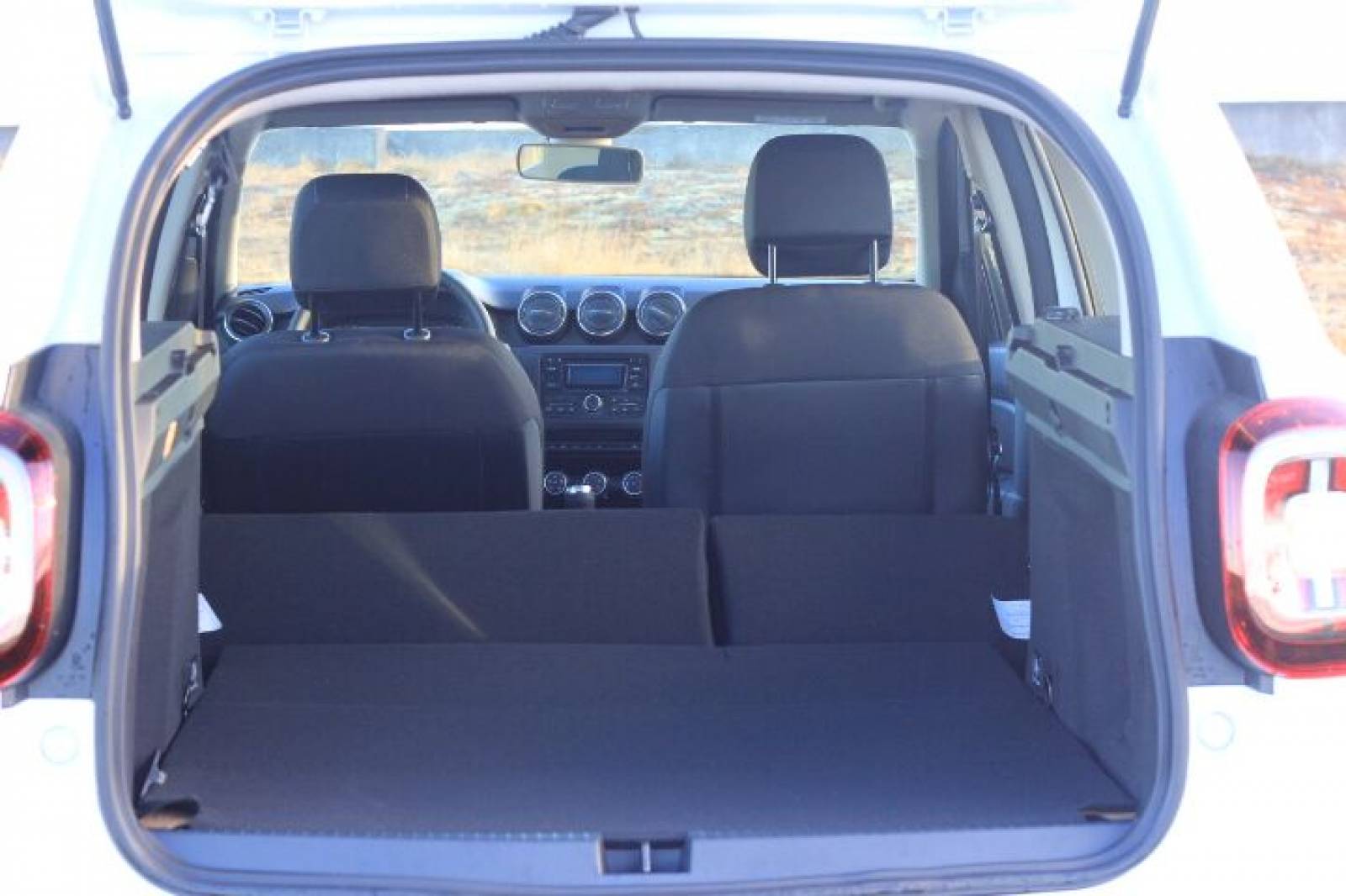 Dacia Duster luggage space with back seats folded
