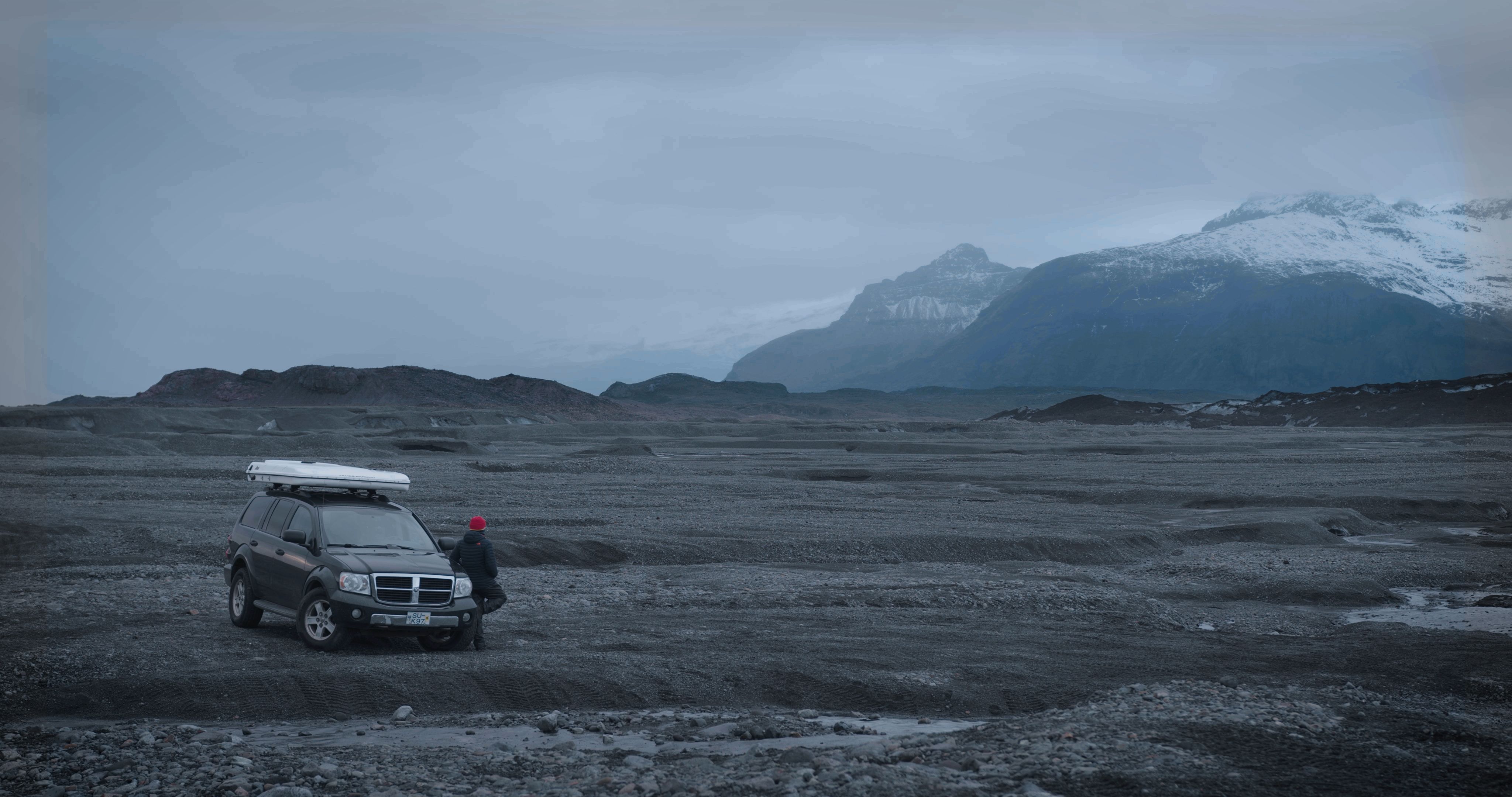 Dodge durango with roof top tent iceland